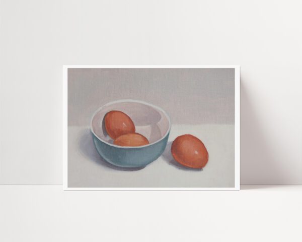 An egg outside the Bowl Print 5"x7"
