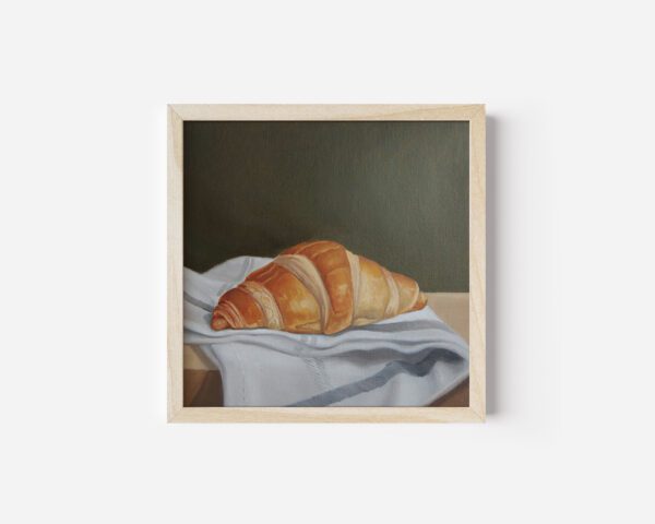 Croissant on Kitchen Towel | 8"x8"