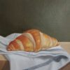 Croissant on Kitchen Towel | 8"x8" - Image 2