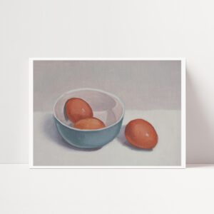 An egg outside the Bowl Print 5"x7"