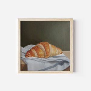 Croissant on Kitchen Towel | 8"x8"
